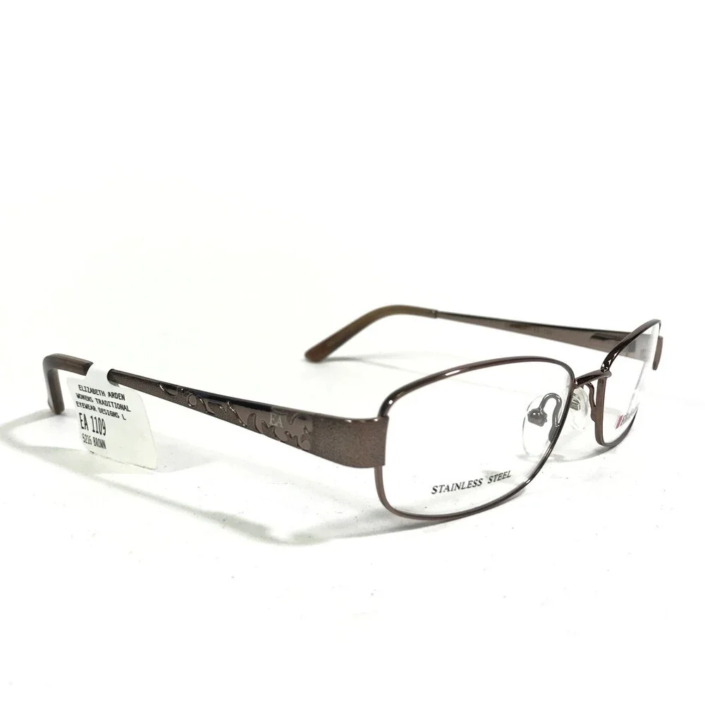Elizabeth Arden EA 1109-1 Eyeglasses Frames Brown Rectangular Full Rim 52-16-130